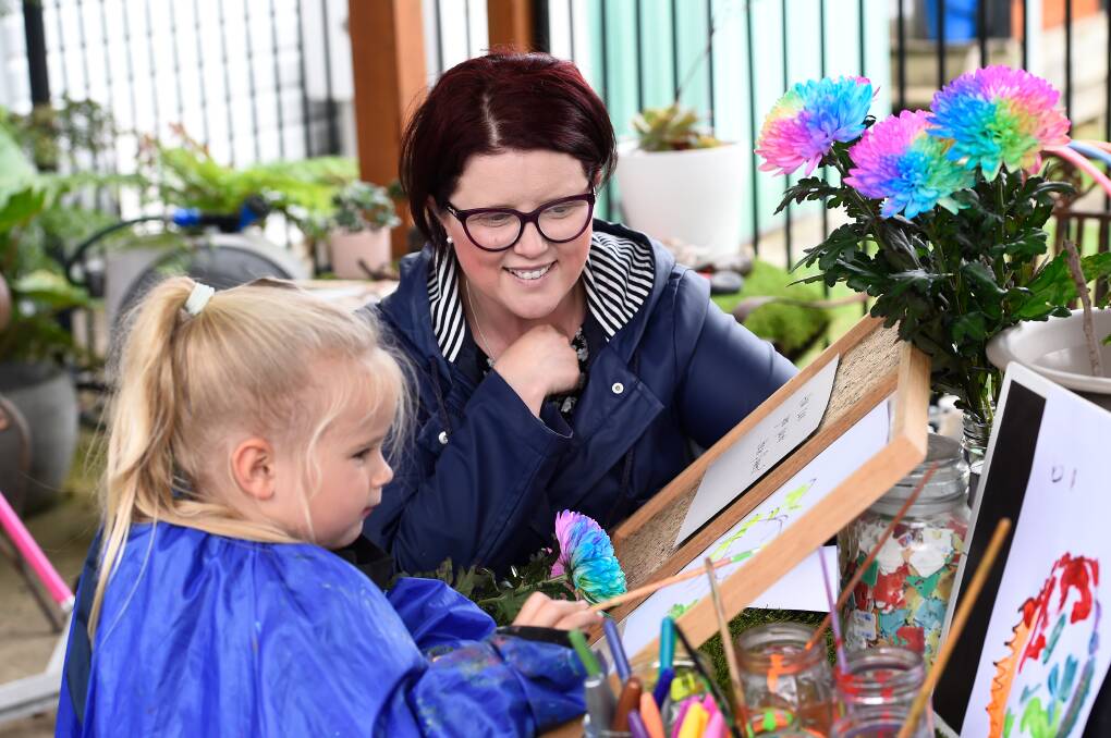CARE: Melissa Dreger, pictured with Stella, has been named Family Day Care Australia's National Educator of the Year. Picture: Adam Trafford
