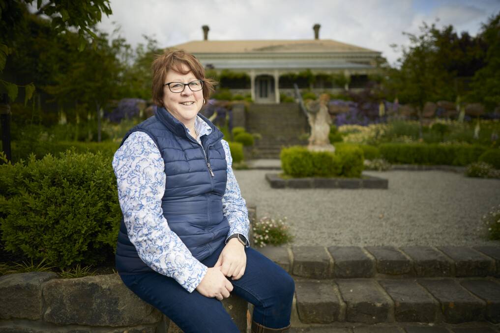 OPEN DAY: Narmbool manager Gillian Armstrong in front of the historic homestead, which will be open to the public on Sunday. Picture: Luka Kauzlaric