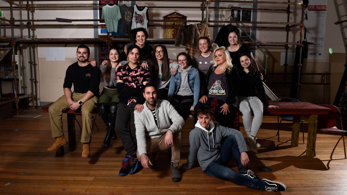 The cast of BLOC's production of Rent during rehearsals. Picture by Adam Trafford