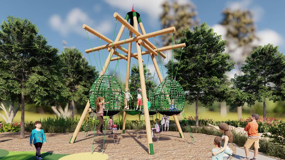 A massive 7m Olive Tree climbing structure will be the centrepiece of a new park in Lucas. Pictures by Playground Centre