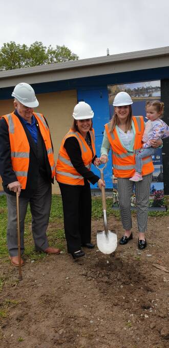UNDERWAY: Ballarat councillors Grant Tillet and Amy Johnson join Wendouree MP Juliana Addison to turn the first sod of the expansion project of Wendouree Children's Centre.