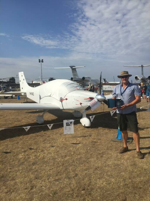 Simon Kinnersley with his Sling 4 at Avalon Airshow in 2019 where it won the award for the best presented home-built aircraft. Picture supplied