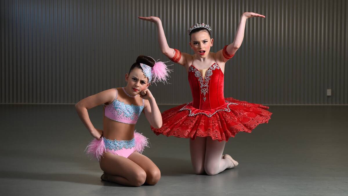 CANCELLED: Sisters Ava and Alexandra Young are disappointed that the Royal South Street Society dancing competition and eisteddfod have been abandoned because of COVID-19. Picture: Adam Trafford