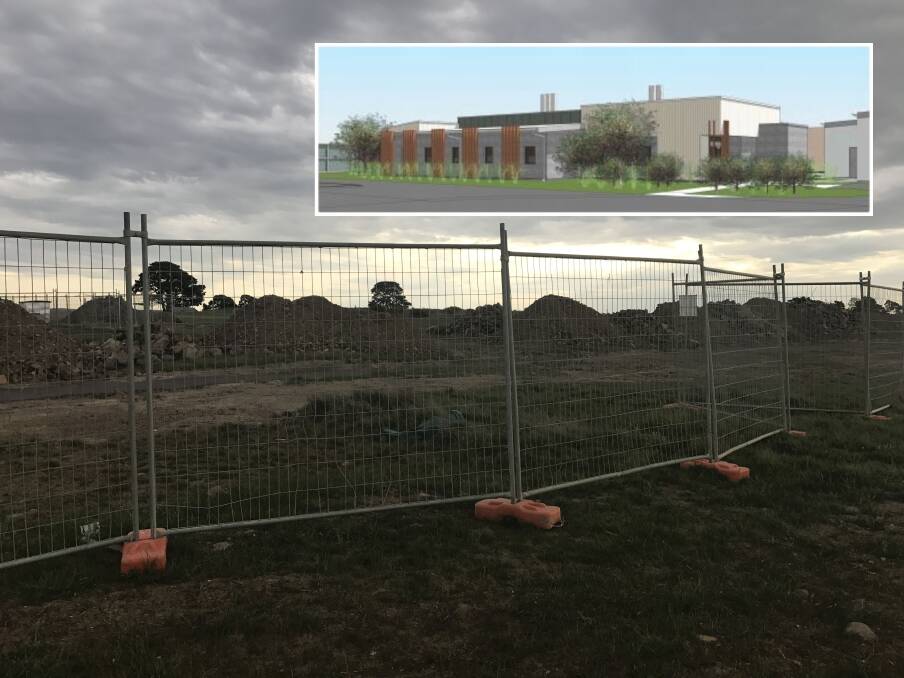 STARTING POINT: The new Ballarat Forensic Hub (inset) will be built opposite Ballarat West Police Station and the Lucas CFA station in the Ballarat West Emergency Services Precinct at Winter Valley. Picture: Michelle Smith 