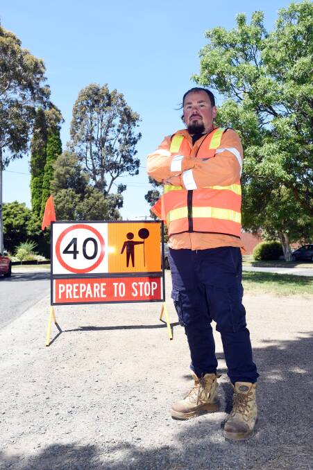 SAFETY FOCUS: Paul Arber has had many close calls in his years as a road management worker. Picture: Kate Healy