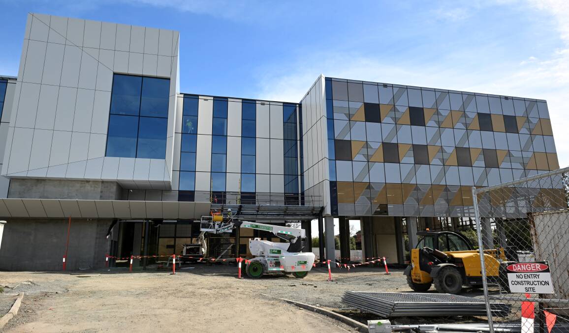 The $80.5 million St John of God Ballarat hospital redevelopment is expected to be open around August. Picture by Lachlan Bence