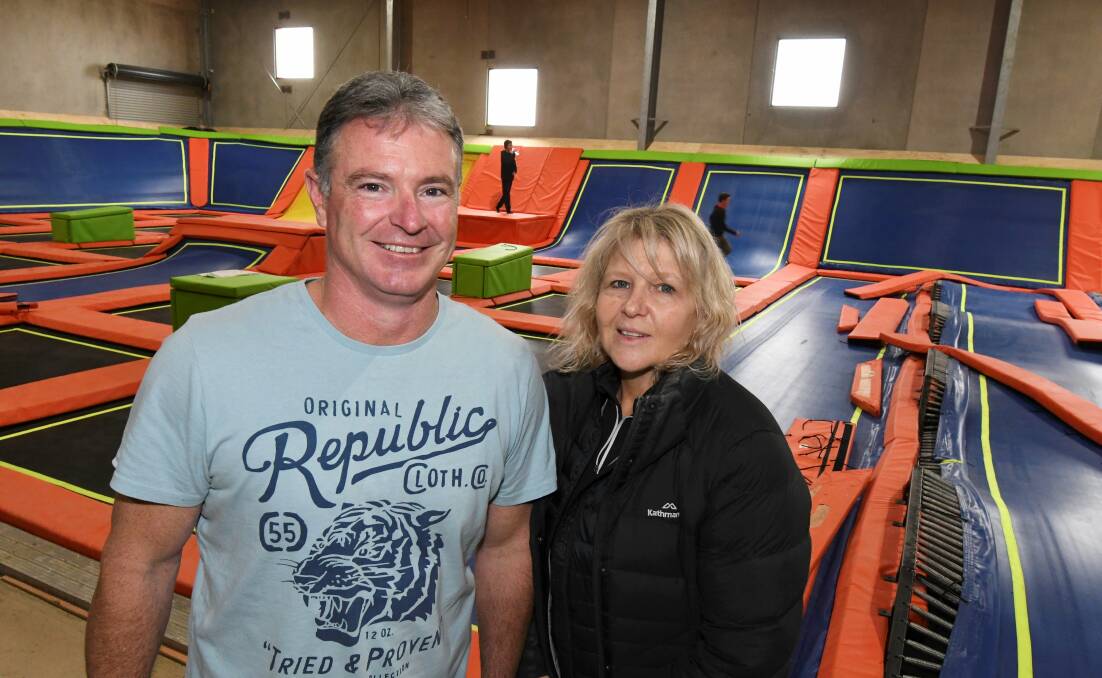 BOUNCE MASTERS: Rod and Jill James are seeing their dreams of opening a trampoline centre come to fruition. 