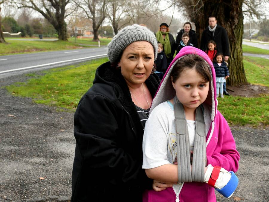 WIN: Shirlene Laurie and daughter Justyce spearheaded the community campaign to drop the speed limit through Learmonth after Justyce was struck by a car in July. Picture: Lachlan Bence
