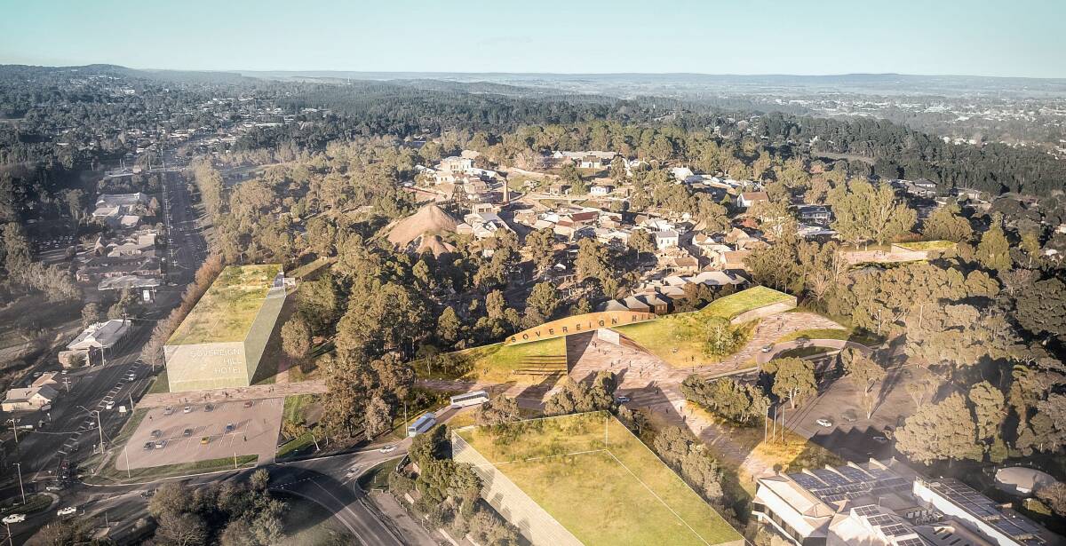 Aerial plans for the redeveloped Sovereign Hill site
