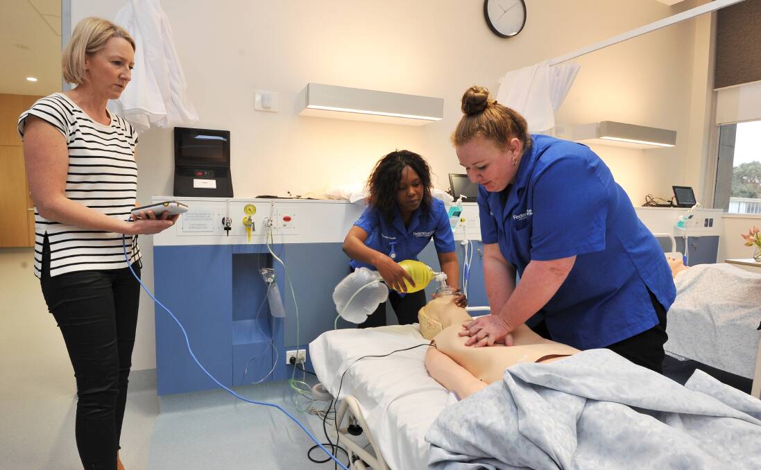 Federation University's nursing training hub. Picture by Lachlan Bence
