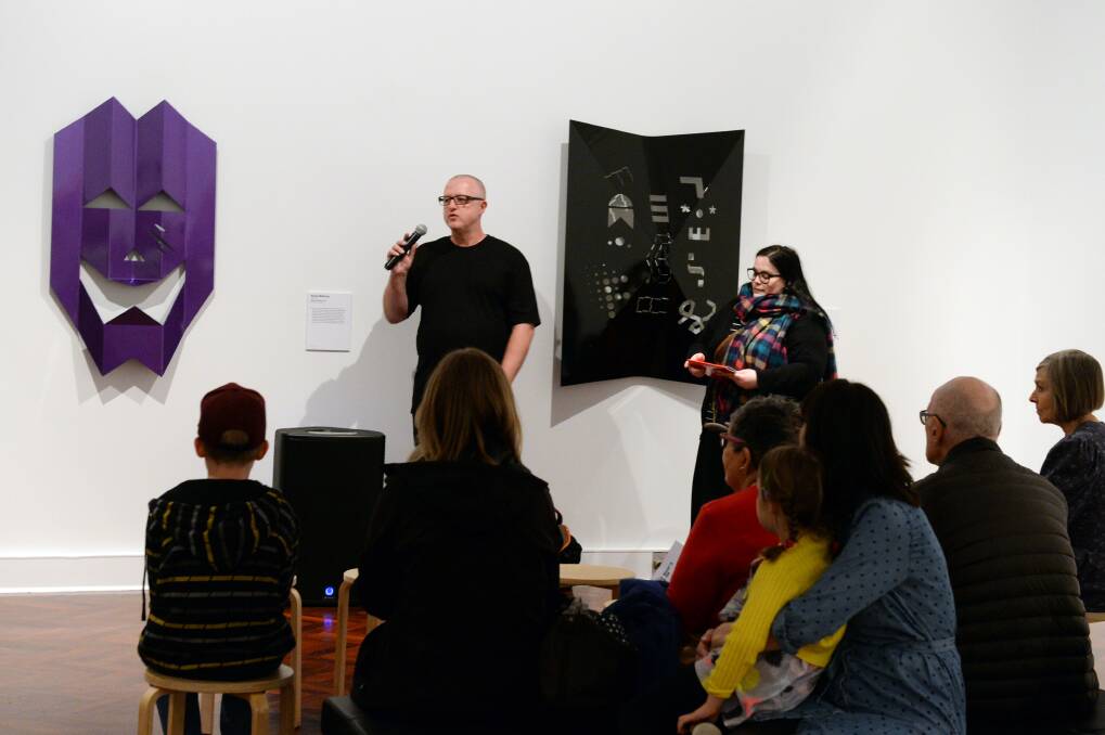 LAUNCH: Jay Rankine and Kat Barrand speaking about The Locals Rule exhibition, which will be on display at the Art Gallery of Ballarat until February 10. 