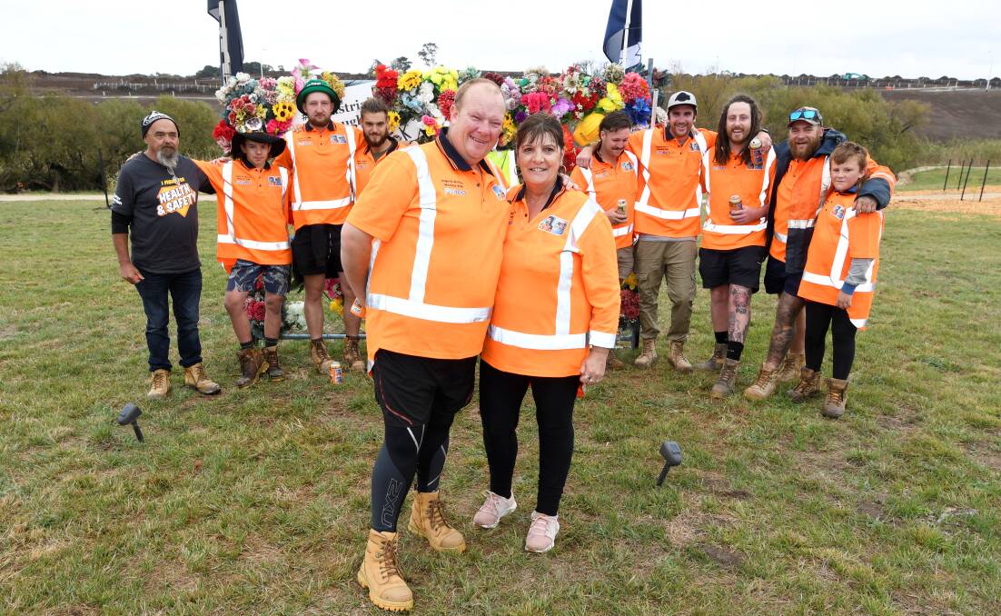 DONE: Kelly Dubberley, Janine Brownlee and family and friends who took part in the Regional Workers Memorial Fund walk. Picture: Lachlan Bence
