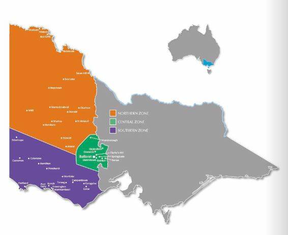 The Ballarat Diocese takes in the entire western half of Victoria.