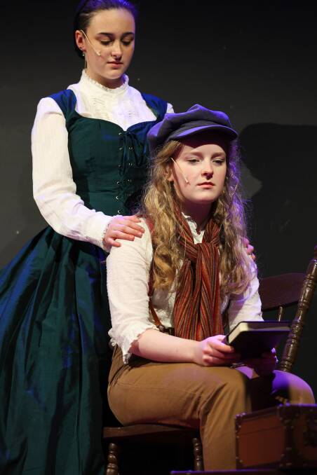 Izzy Farrah and Ella Harrison in BCMA's production of Little Women. Picture supplied