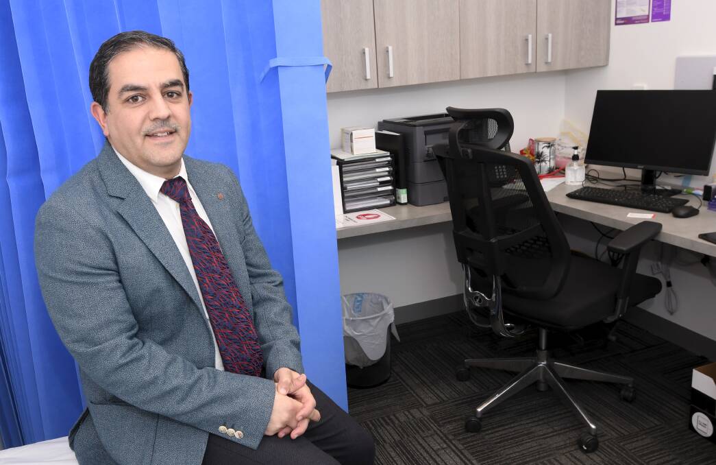 OPEN: Dr Mohammed Al Naima in one of the new consulting rooms at the Q1 Medical clinic in Lucas. The clinic is open from Tuesday. Picture: Lachlan Bence