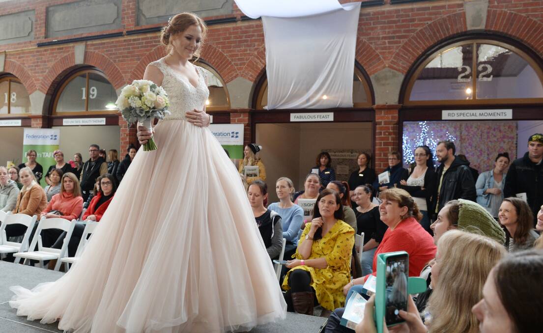 PARADE: Audiences at the Affordable Wedding Expo Ballarat were treated to a fashion parade on the catwalk with creations from Ferrari Formalwear and Ed Harry Menswear. Picture: Kate Healy