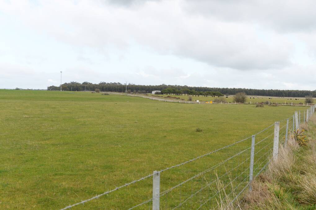 FUTURE: The parcel of farmland on the corner of Finchs and Cuthberts road in Lucas that will one day become a second campus of Loreto College. Picture: Kate Healy
