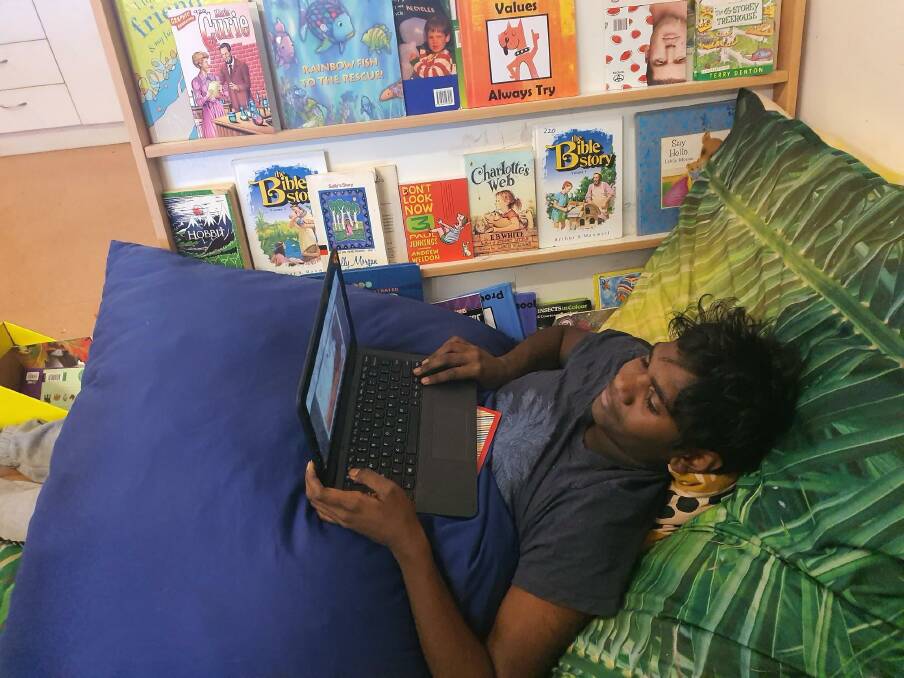 SCHOOL STAY: Dlayton Thompson is one of about 20 students boarding at St Patrick's College during this second period of remote learning. Picture: supplied