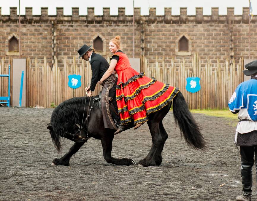 PAST: Horse breeds used during the baroque period, and the jobs and activities they were trained for, will be the stars of the show at Kryal Castle's sixth annual Baroque Horse Festival. Picture: supplied