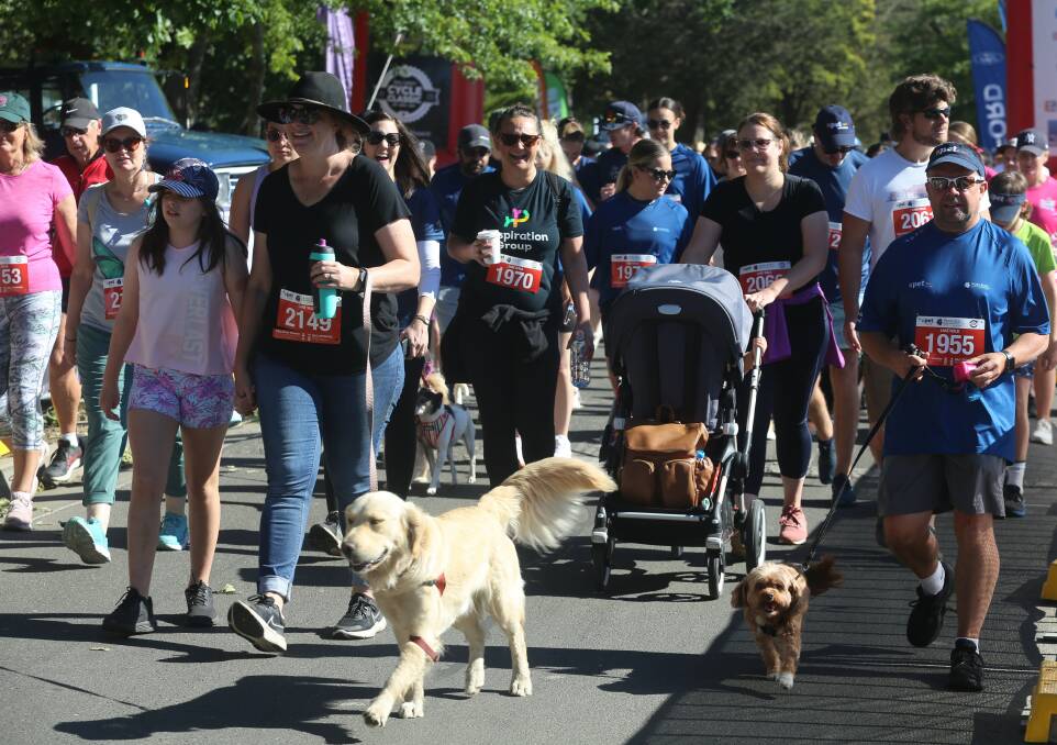 On four feet and two feet, participants in the Petstock 6km walk enjoyed their outing