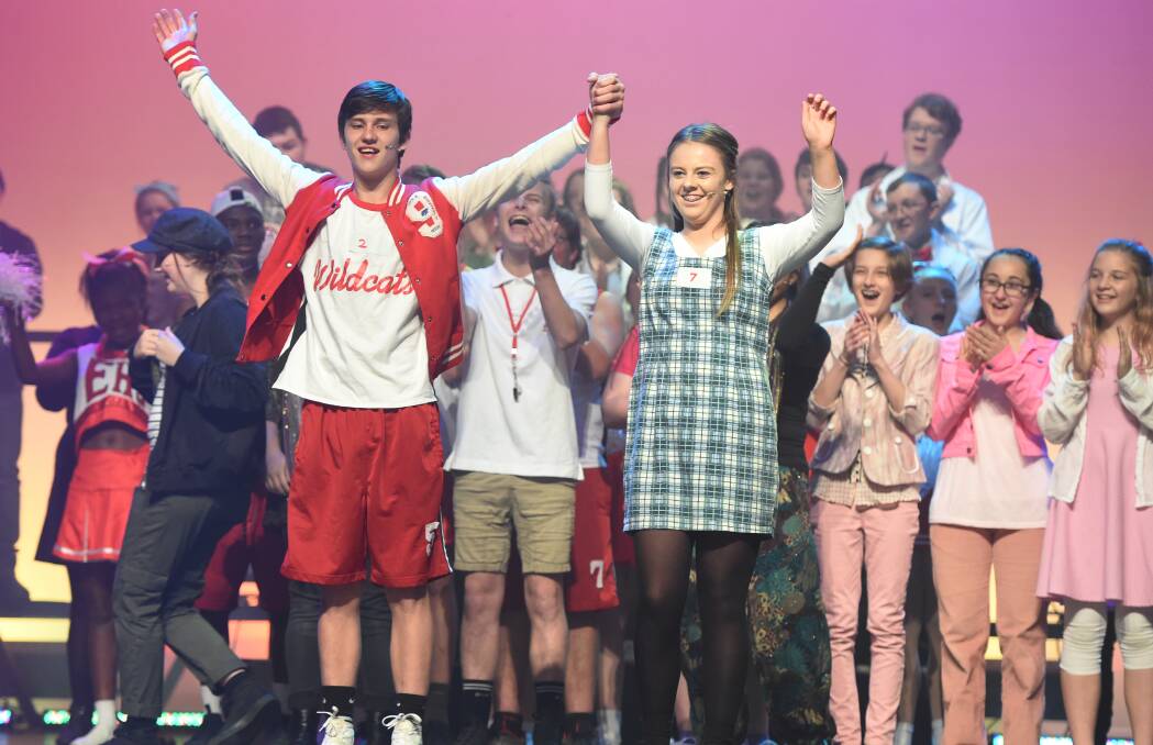 MUSICAL: Daniel Baldwin and Tayla Wilson front the cast of Phoenix P-12 College production of High School Musical, which is playing at Her Majesty's Theatre until Friday night. Picture: Kate Healy