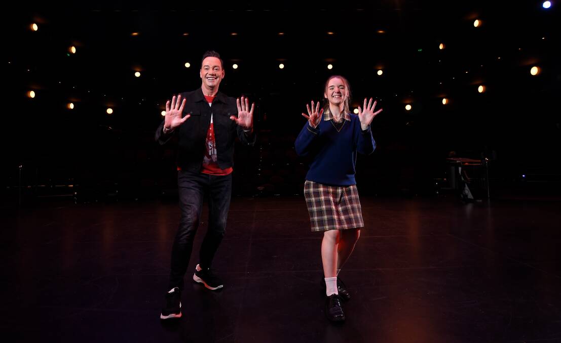 TAP STAGE: Craig Revel Horwood and Daisy Rogers on stage at Wendouree Centre for Performing Arts. Picture: Adam Trafford