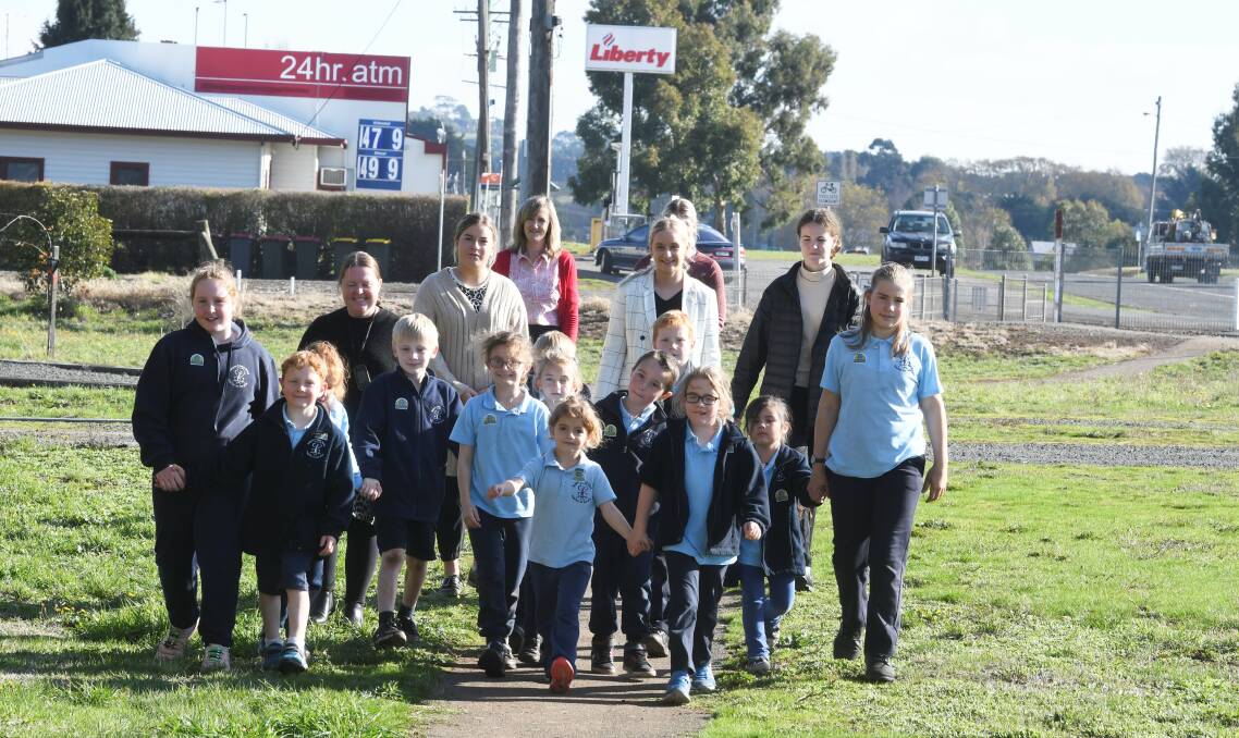 The whole of Bungaree Primary School last year took part in Walk to School Day.
