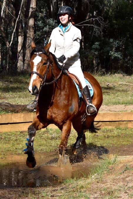 HORSEWOMAN: Hayley riding her horse Beau before the accident that changed her life.