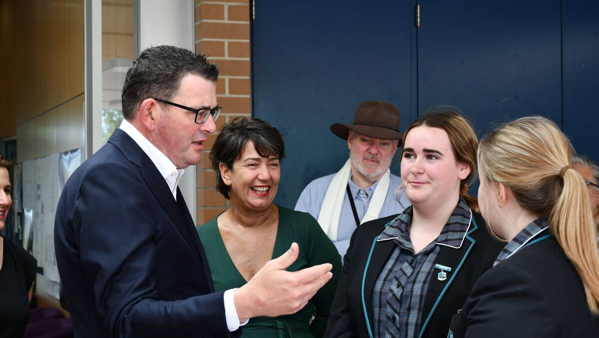 SCHOOL FUTURES: Premier Daniel Andrews meets students at Woodman's Hill Secondary College last year. 