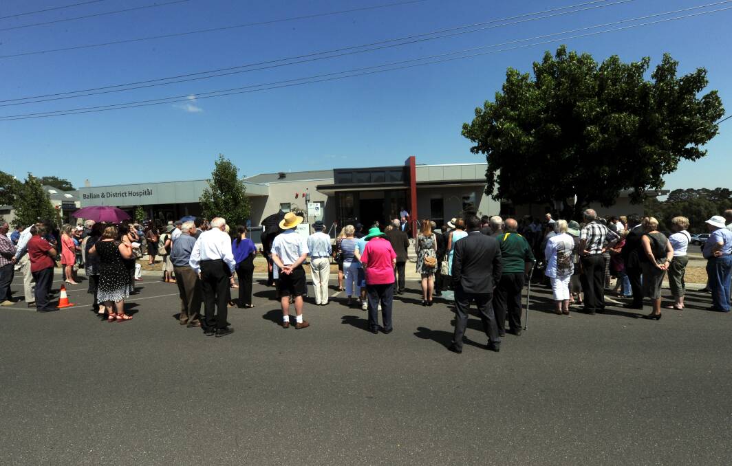 OPENING: Ballan locals gathering at the opening of the Ballan District Health & Care in 2013.