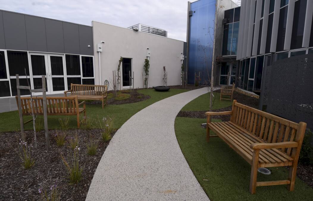 GREEN SPACE: The relaxing outdoor space where carers and patients can take a break at Ballarat Hospice Care. Picture: Lachlan Bence