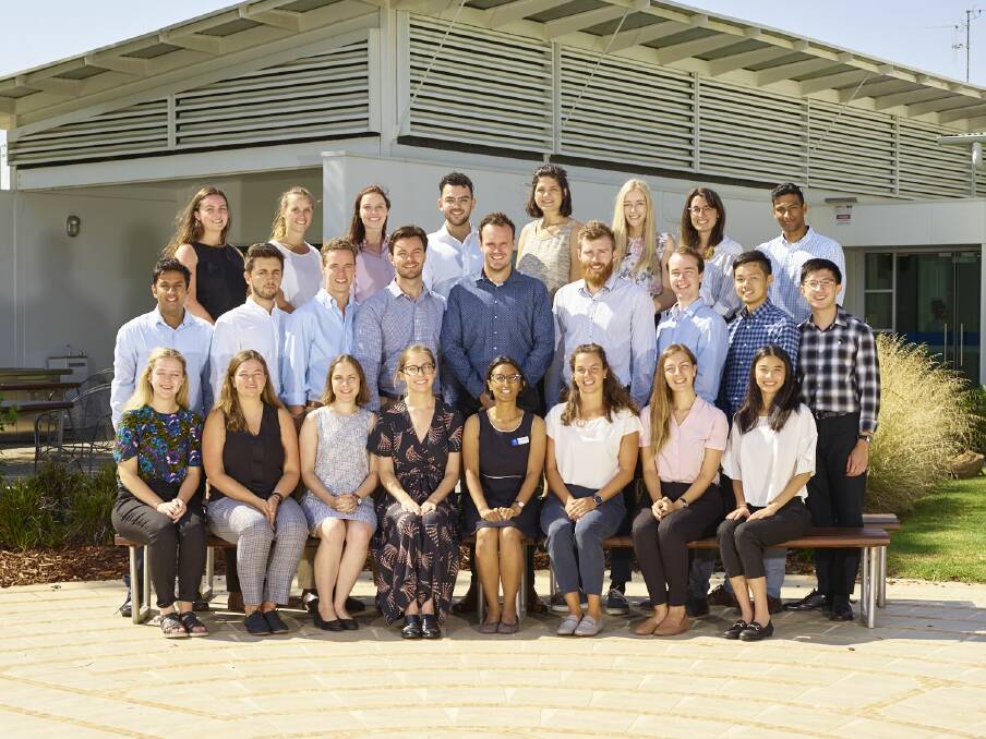 NEXT GEN: Dr Shabna Rajapaksa (centre) and the 24 second year University of Melbourne medical students who have chosen to train in Ballarat.