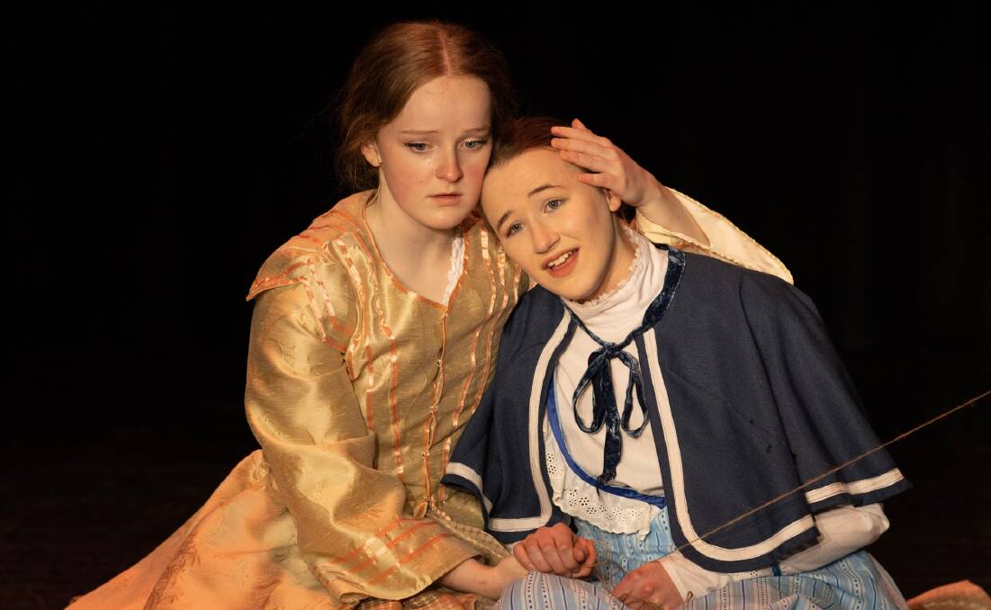 Ella Harrison, pictured with Taya Thiele in BCMA's production of Little Women, is a finalist in the Musical Theatre Guild of Victoria's Bruce Awards. Picture supplied