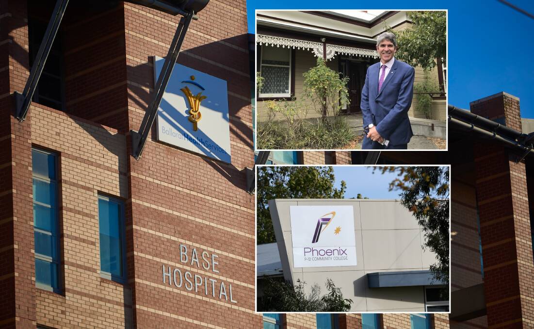 BUDGET HOPES: Health and education funding priorities including the Ballarat Health Services Base Hospital, funding for the Ballarat Innovation and Research Collaboration for Health (above) and school redevelopments (below). 