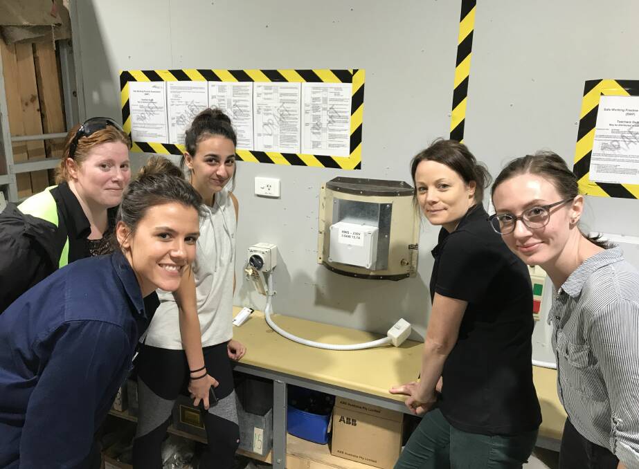 CHANGE: Kelly Golder, Erin Nielsen, Jazmin Fazzolari, Lisa Hughes and Holly Harper are undertaking the free Cert II in Electrotechnology at Fed Uni TAFE and hope to eventually become electricians. Picture: Michelle Smith