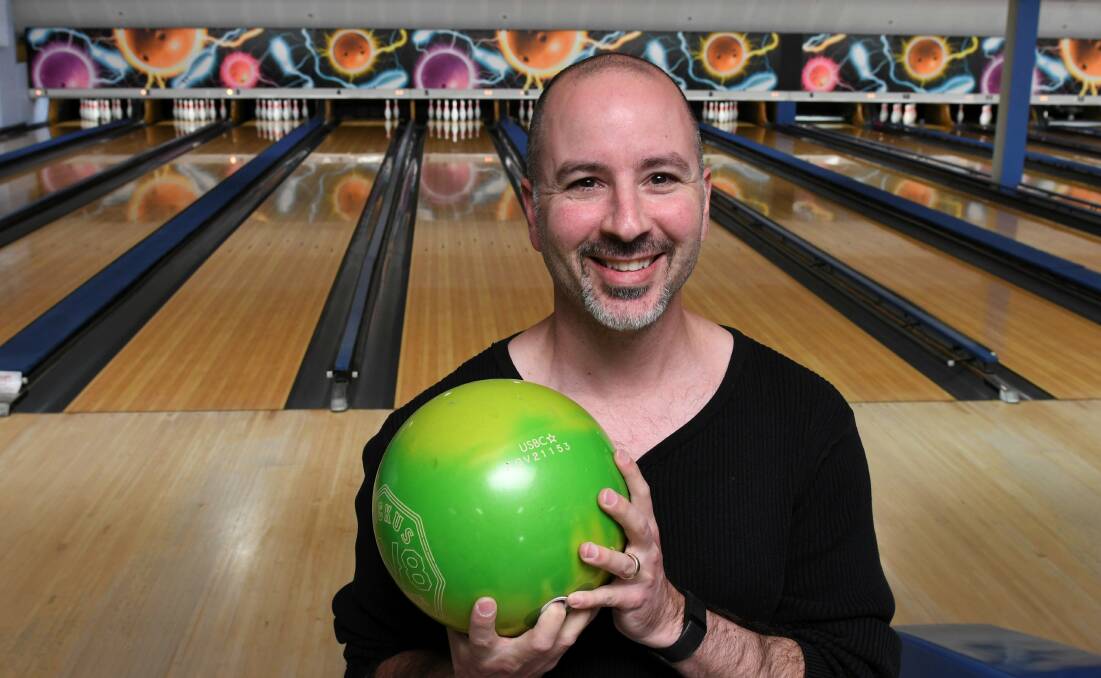 BOWLED OVER: Chris Mesagno has been training for months to build up his body as he attempts to play 60 games of tenpin bowls in 12 hours to raise money for the Royal Children's Hospital Good Friday Appeal. Picture: Lachlan Bence