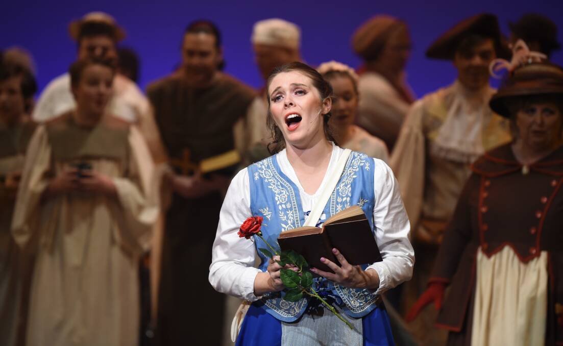 SONG: Brittany Harbour plays Belle in BLOC's production of Beauty and the Beast. Cast and crew have spent this week in dress rehearsals ahead of the show opening at Wendouree Performing Arts Centre. Pictures: Kate Healy