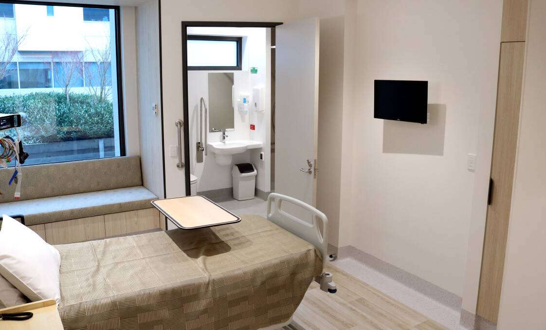 TREATMENT: A patient room in the new short stay unit attached to the emergency department at SJOG. Picture: supplied