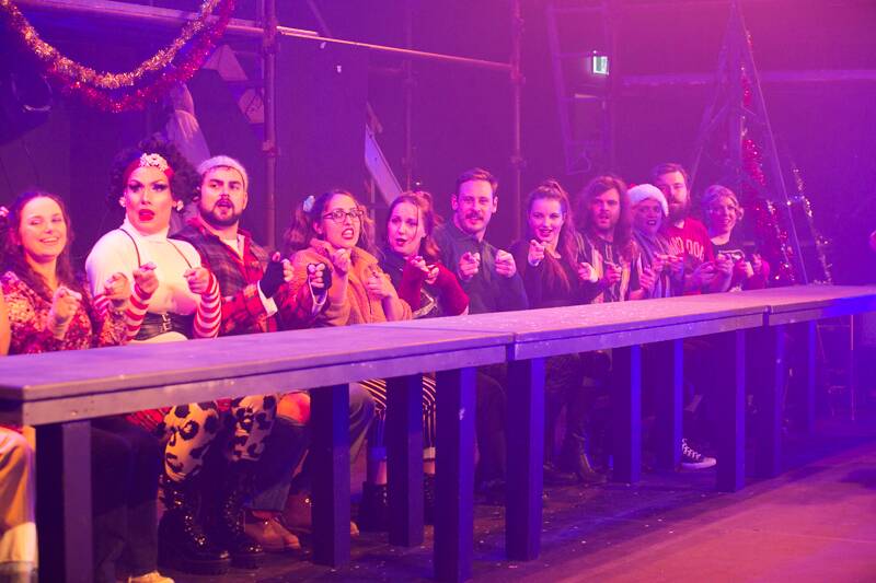 CAST: The company of Rent on stage during the show at the Terminus Theatre. Picture: supplied
