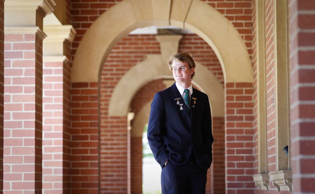 READY: Jack Sheehan was dux at St Patrick's College last year and hopes to study Melbourne University's Bachelor of Science. Picture: Luke Hemer