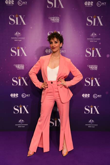PURPLE CARPET: Cristina D'Agostino at the Canberra opening night of Six. Picture: James D Morgan