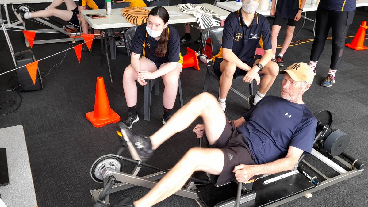 PEDAL POWER: Staff and students taking part in the virtual ride at Damascus College. Picture: supplied