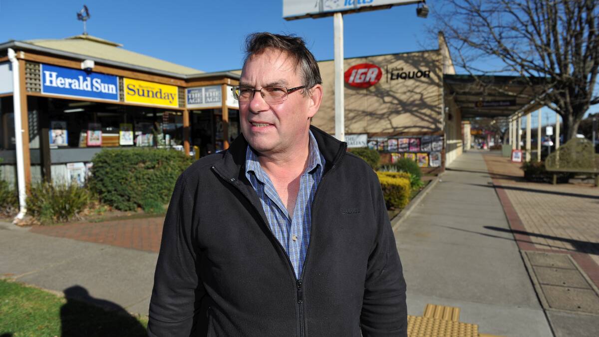 CONCERNED: Ballan newsagent Ian Ireland says there is discontent in the community about the health service's future.