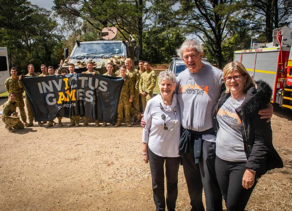 INVICTUS: Stand Tall 4 PTS founder Tony Dell, supporters and defence personnel taking part in the Lightning Bolt 2 Convoy. Picture: Dylan Crawford
