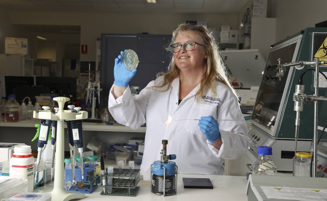 INSPIRING OTHERS: Cancer researcher Dr Sharon Olsen in the labs at FECRI is one of 10 Ballarat women highlighted in an International Women's Day exhibition. Picture: Luke Hemer