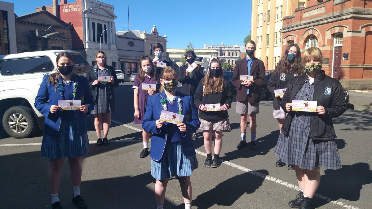 HELP: Members of the Buninyong Youth Advisory Council launch their Youth Resources Booklet with headspace and Buninyong MP Michaela Settle. Picture: supplied