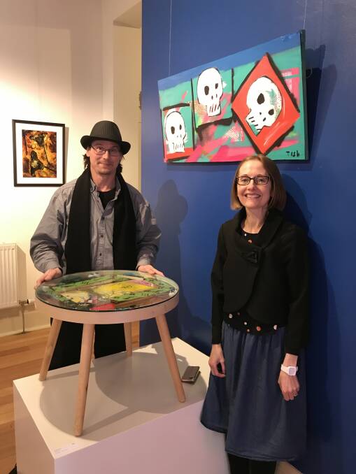 CLASH: Zlatko and Margie Balazic curated the Neogineering exhibition at backspace gallery, which inspired seven Ballarat artists to combine creativity and engineering in to fun and interactive artworks. Picture: Michelle Smith