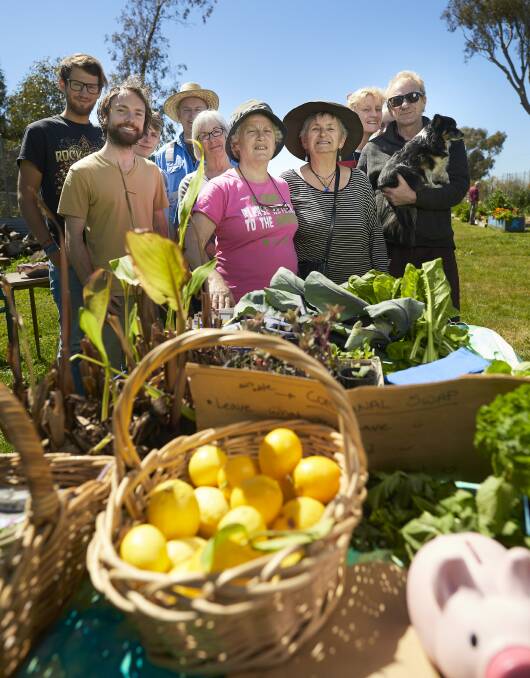 SWAP: Members and participants of the Ballarat Produce Swap show off their goods.