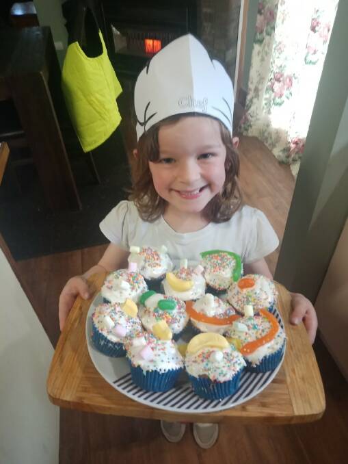 COOK: Jayda with her cupcake creations from Mount Pleasant MasterChef held as part of Fun Fiesta Fridays. Picture: supplied