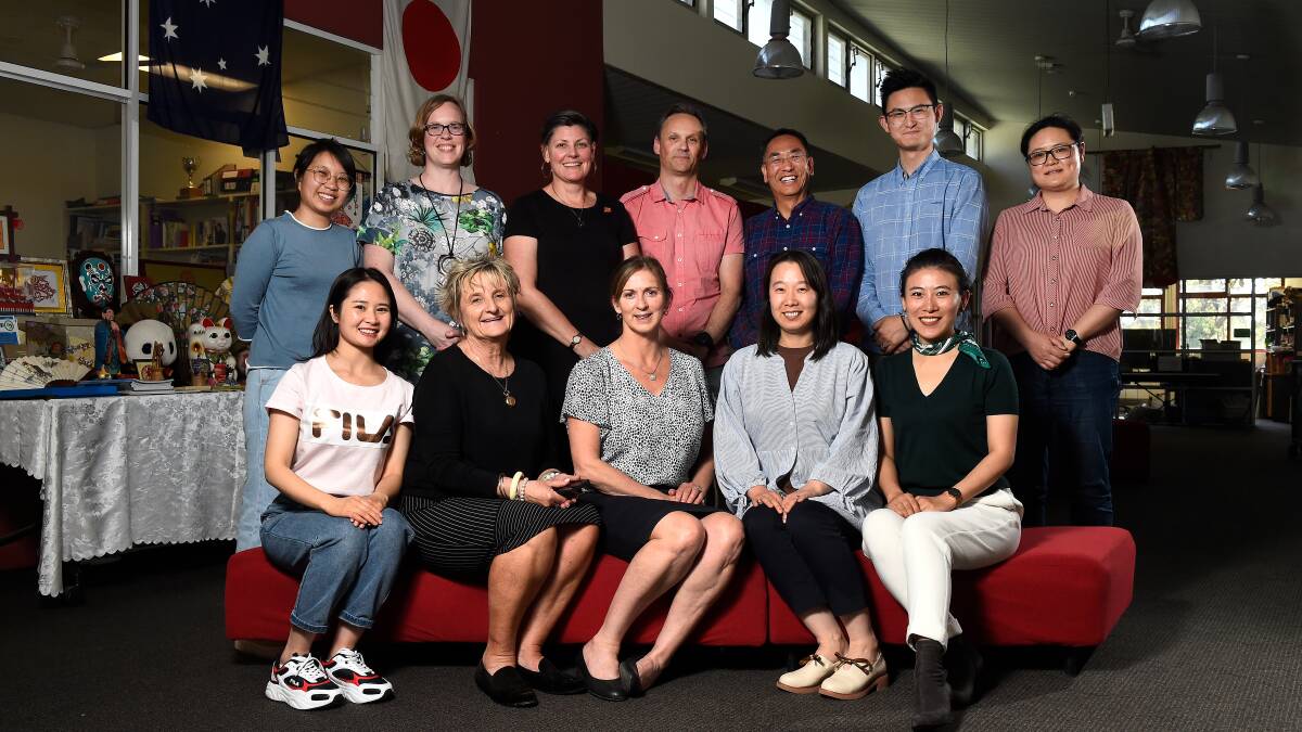 FINALISTS: Mount Clear College principal Lynita Taylor (centre) and the school's international team are shortlisted for the Victorian Education Excellence Awards 2019 Dr Lawrie Shears Excellence in Global Teaching and Learning Award. Picture: Adam Trafford